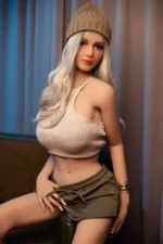 Gianna posing as one of the best adult dolls in casual wear, a realistic sexy doll.