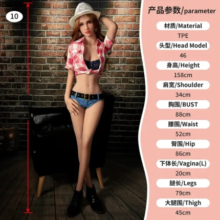 Realistic sexy doll Eleanor tpe real dolls life size 158cm curvy TPE doll
