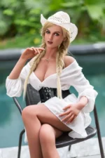 Ada real human sex doll sitting on the chair