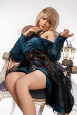 Rylee the sex robot with realistic sexy doll features and lifelike silicone skin